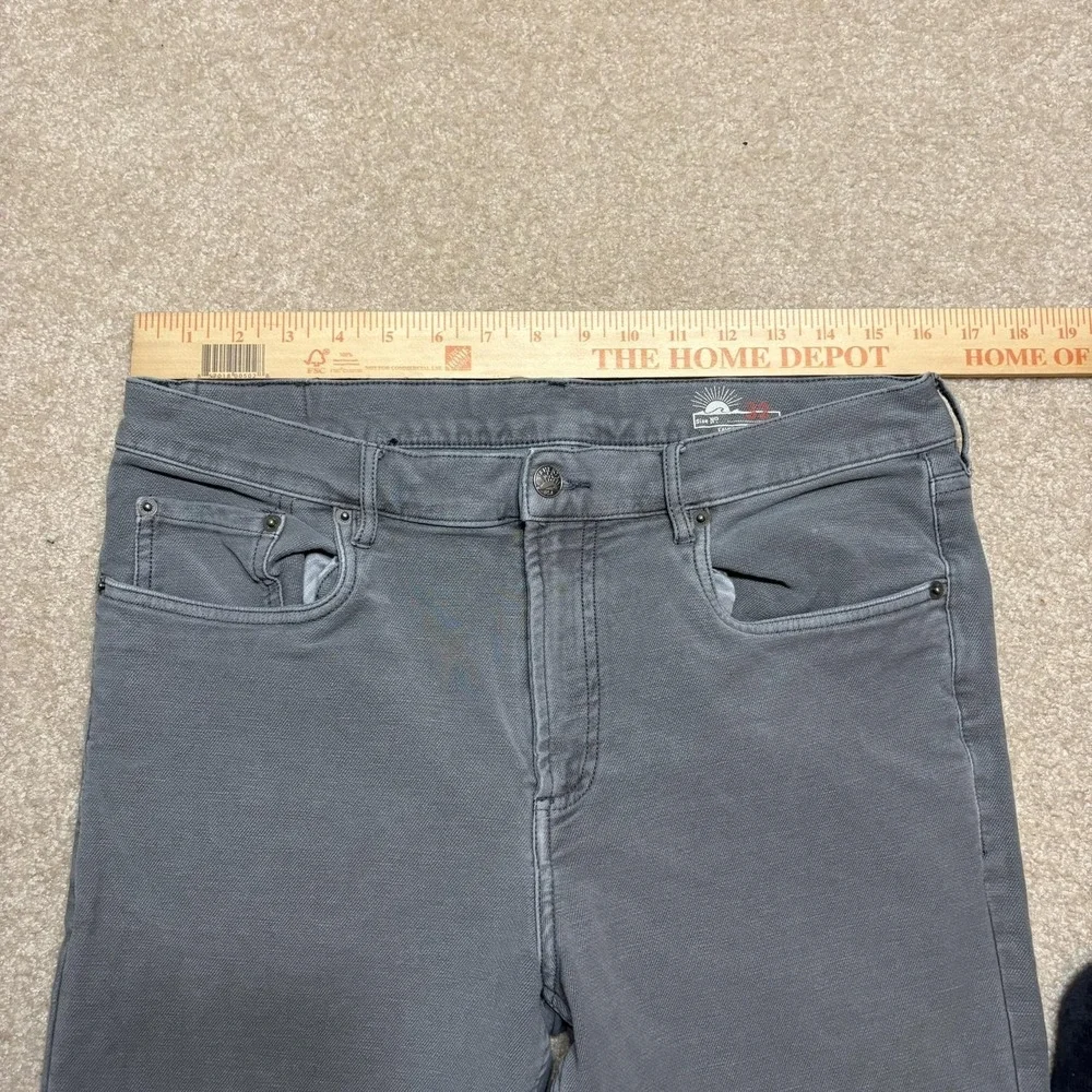 Faherty Brand Jeans Mens 32x29 Gray Slim Fit Straight‎ Leg Stretch Denim Pants